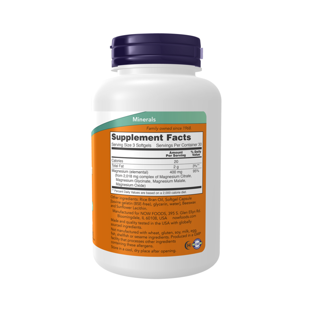 Now Magnesium Citrate 90 Softgels