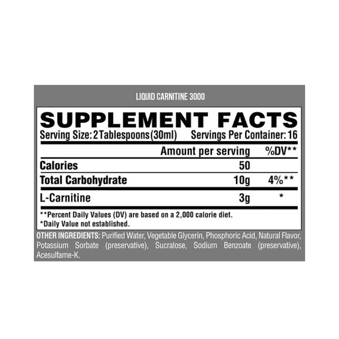 Liquid Carnitine 3000 Nutrex Research (31 servidas)