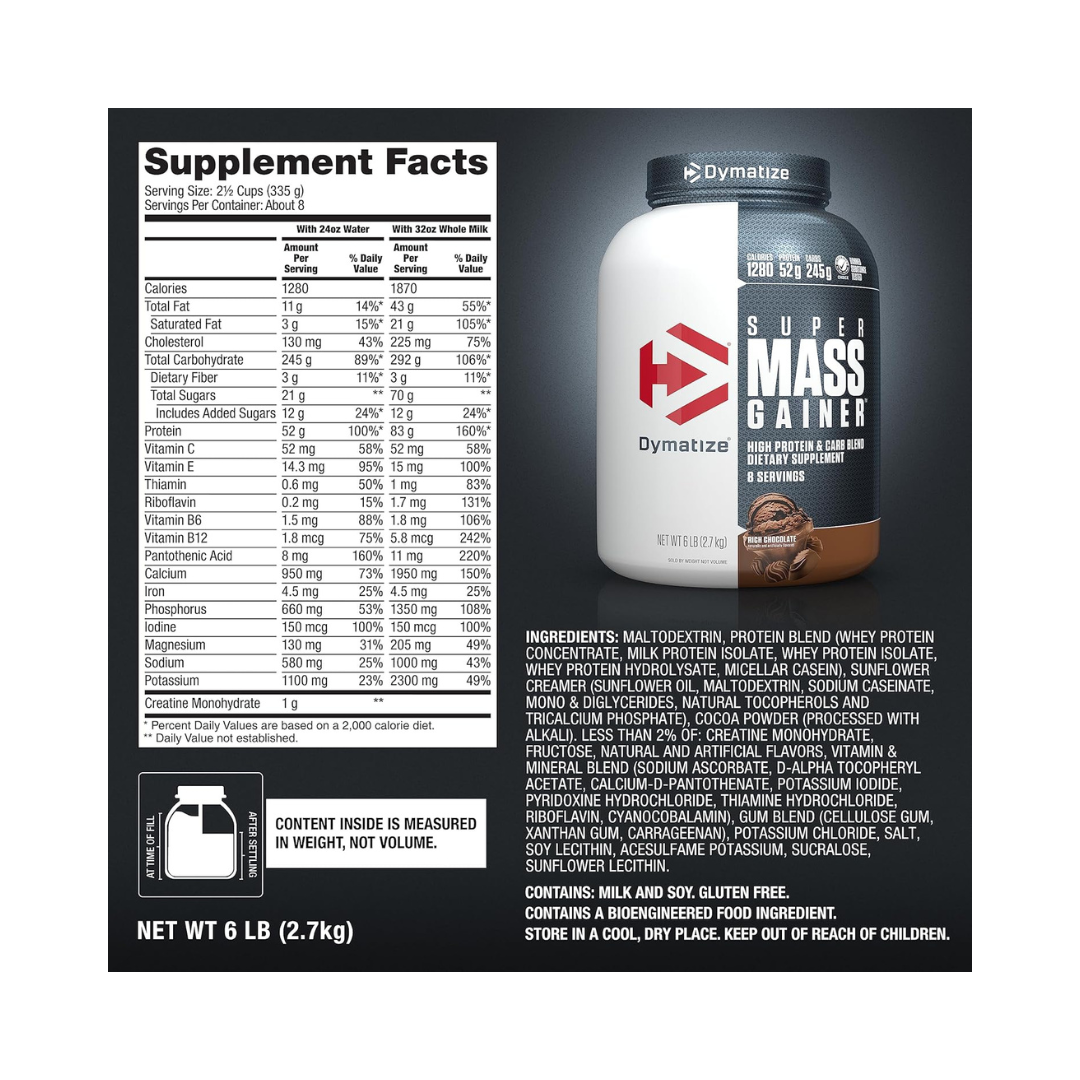 Dymatize Nutrition Super Mass Gainer 6 lbs (8 servidas)