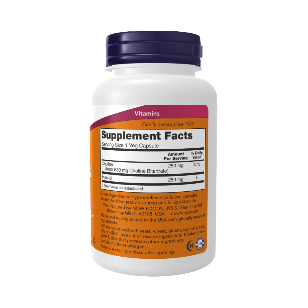 Choline & Inositol - 100 Cápsulas (NOW)