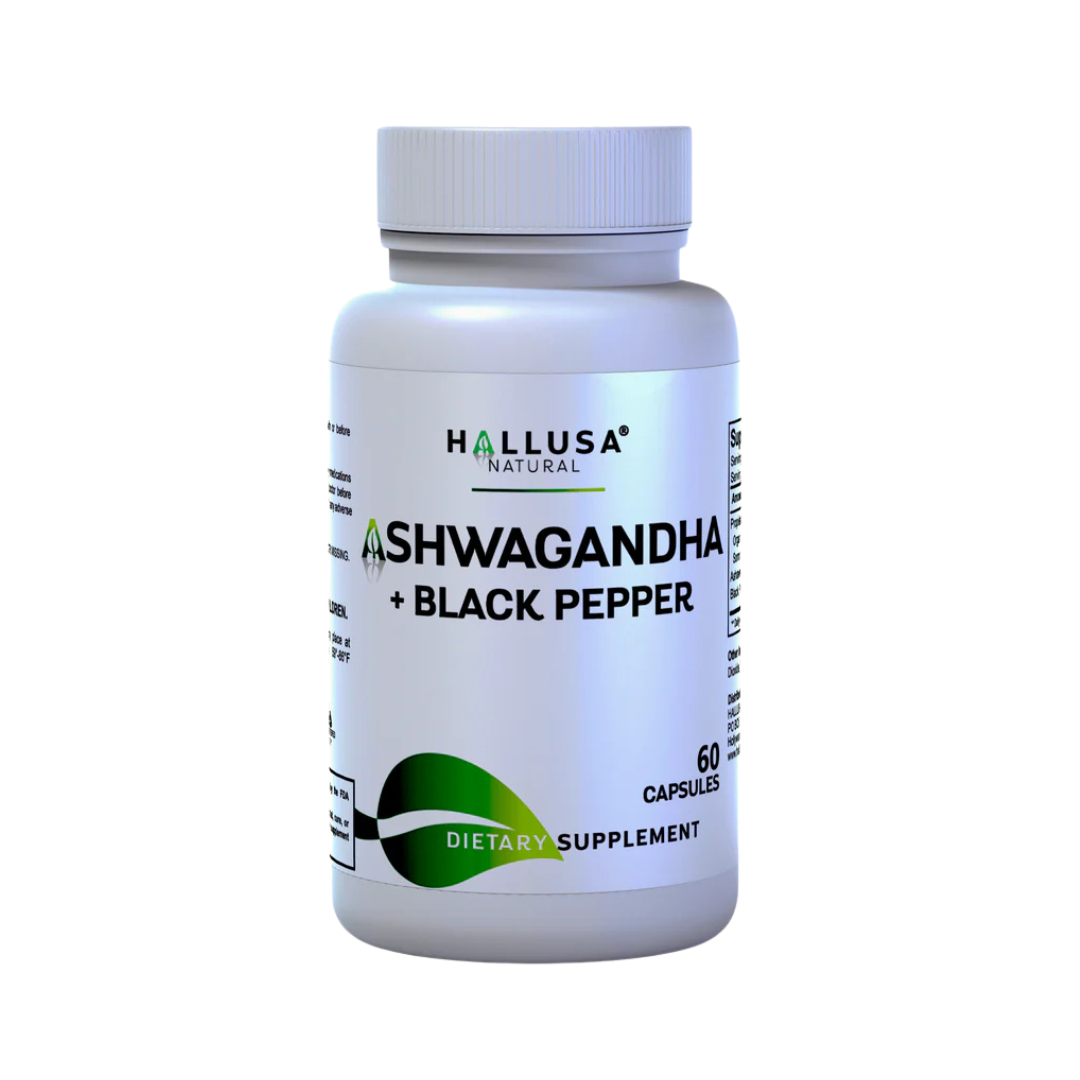 Ashwagandha + Black Pepper - 60 cápsulas