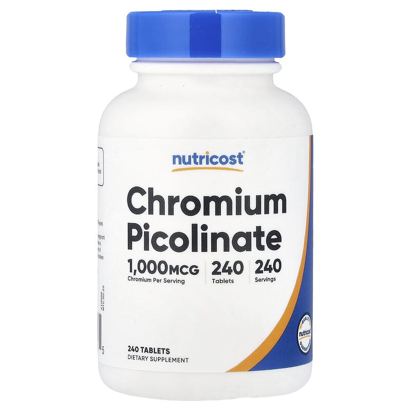 nutricost chromium picolinate 1000mcg 240srv