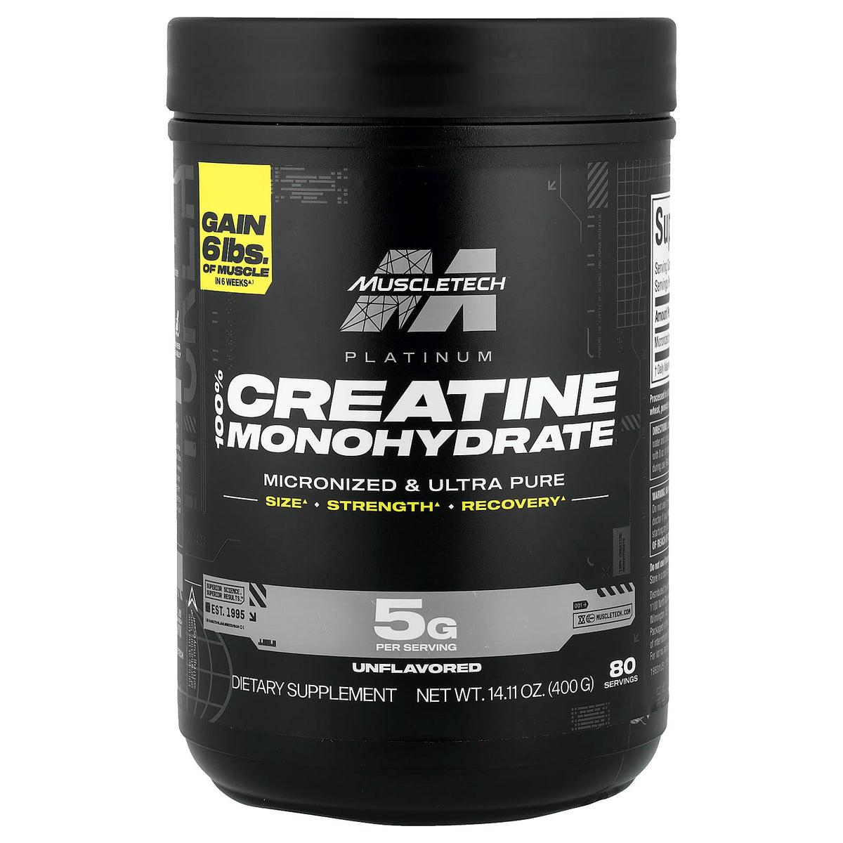 Creatina Platinum Muscletech (80 servidas)