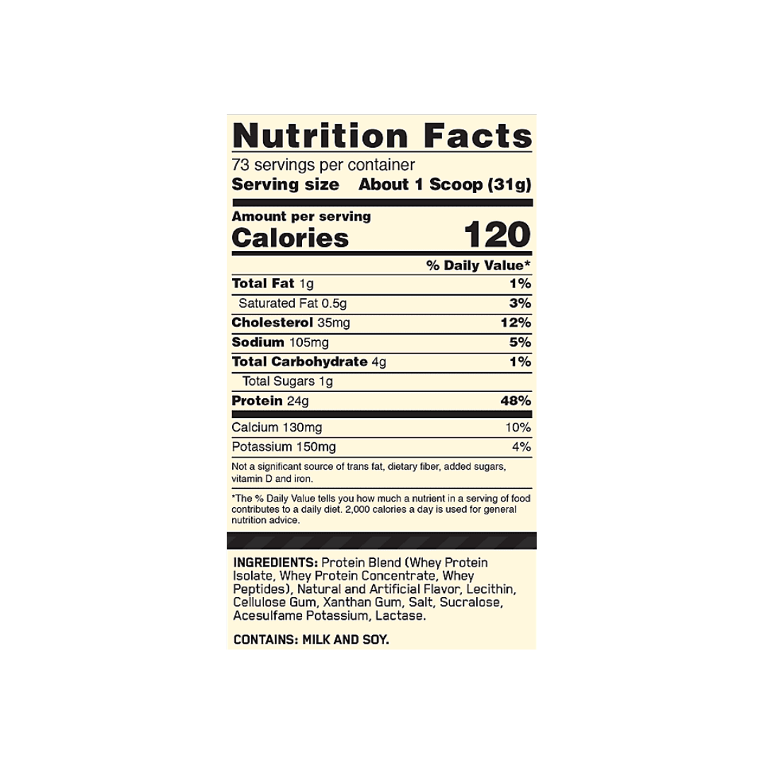 Optimum Nutrition Gold Standard 100% Whey 5Lbs (73 servidas)
