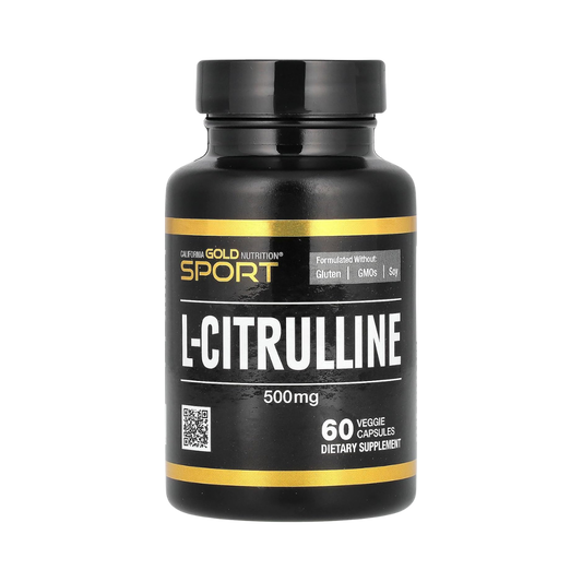 California Gold Nutrition Sport, L-Citrulina, Kyowa Hakko, 500 mg, 60 Cápsulas Vegetales