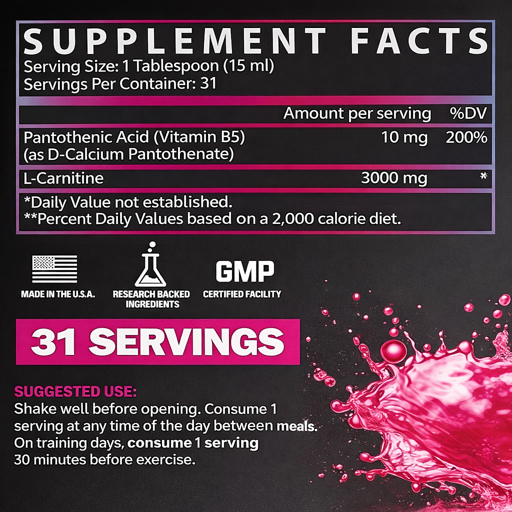 Liquid Carnitine 3000  Nutrex Research (31 servidas)
